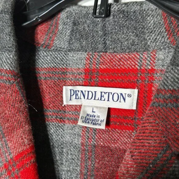 Pendleton Womens Buffalo Plaid Limited Edition 49er Jacket Large Wool Holiday - Picture 5 of 10